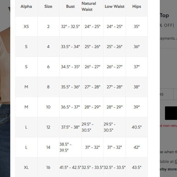 BCBGENERATION Smocked Crop Top NWT - Picture 2 of 3